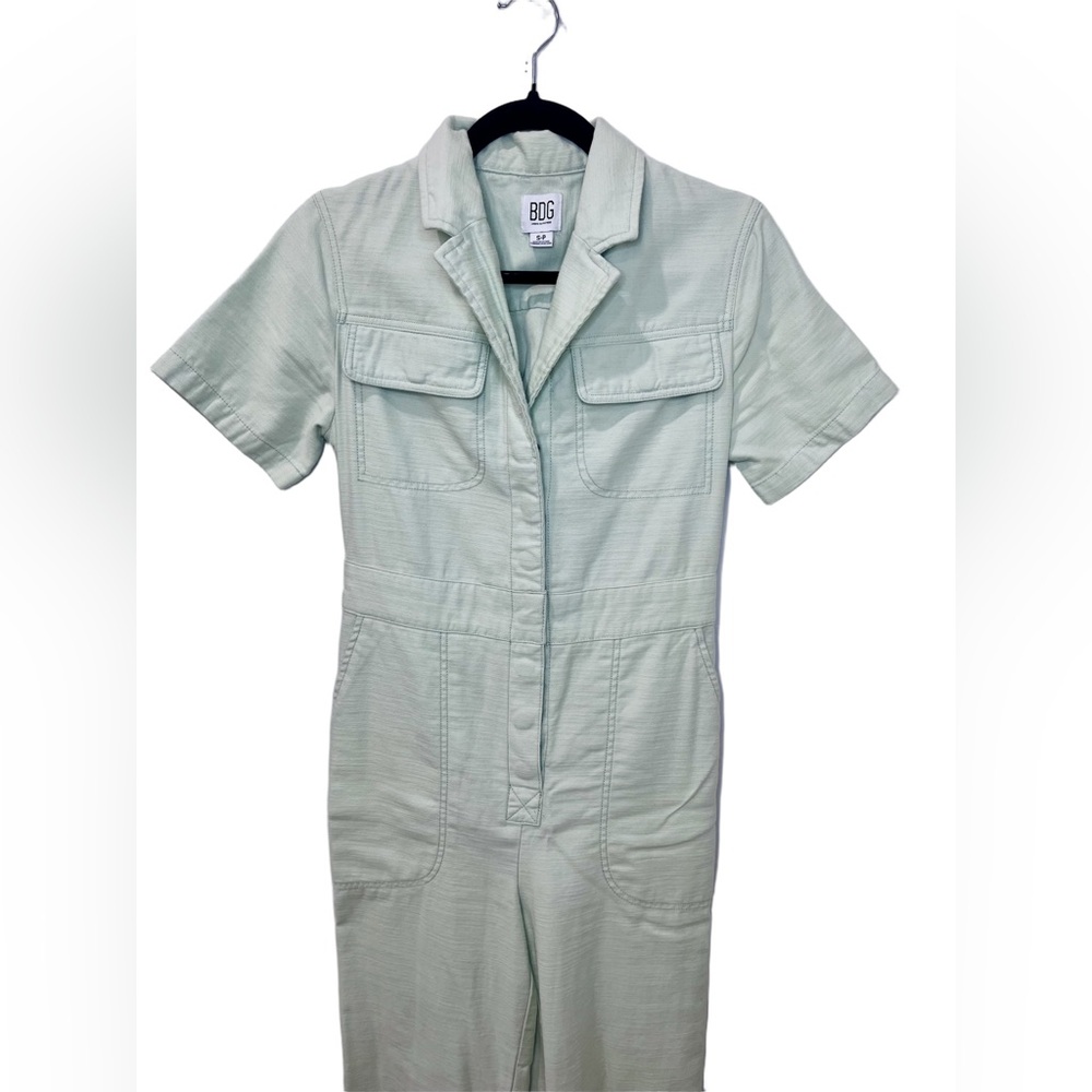 BDG • Womens Mint Green Lizzy Short Sleeve Cotton Twill Coverall Jumpsuit S NWOT - Picture 10 of 14